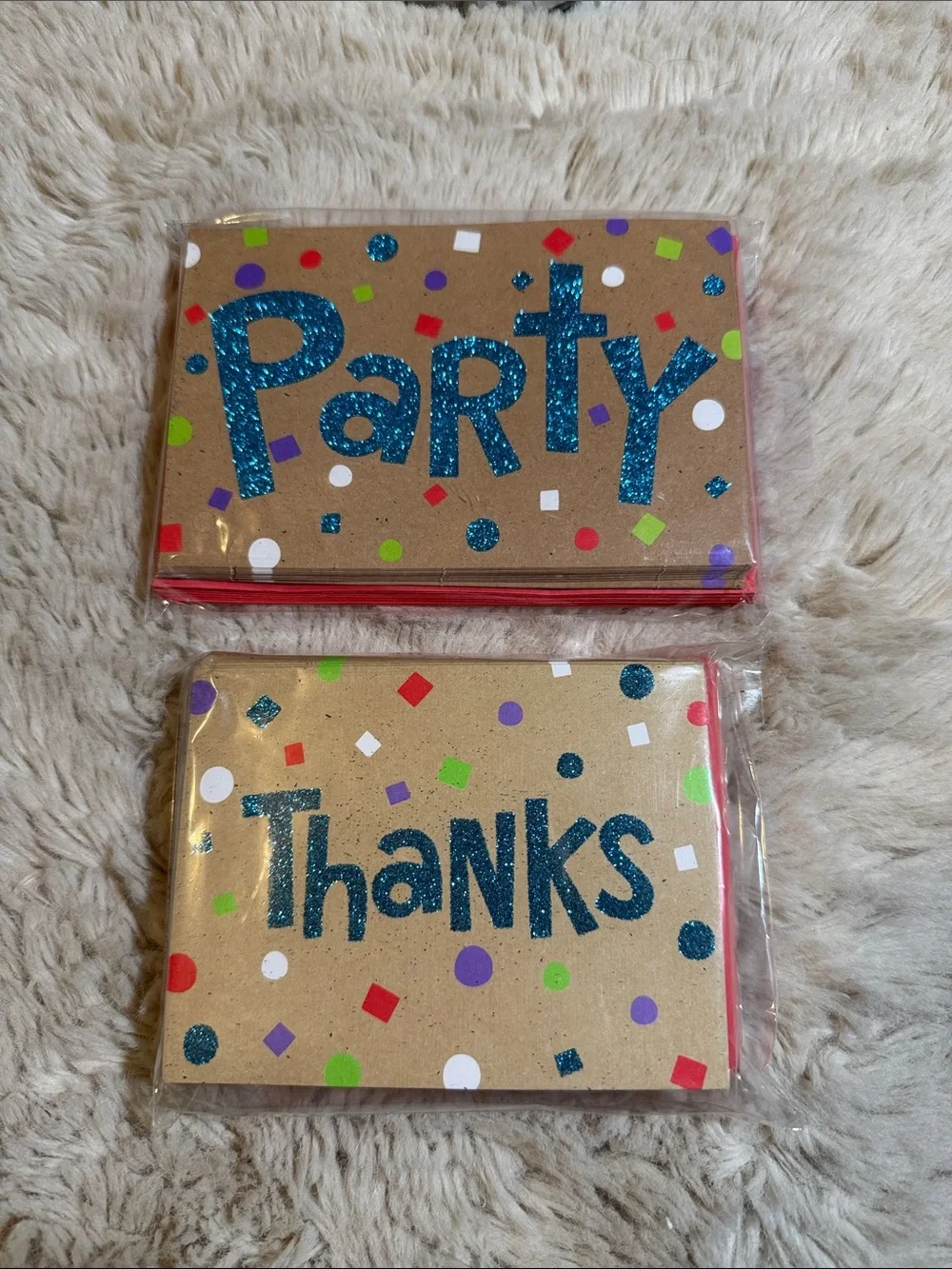 ✨American Greeting Party Invites and Thanks, Glitter Greeting Cards✨